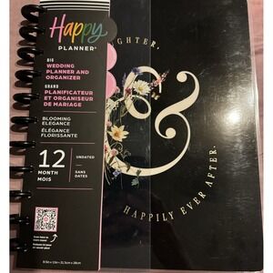 NEW! Happy Planner "I DO" BIG WEDDING Planner 12-Month UNDATED Wedding Planner